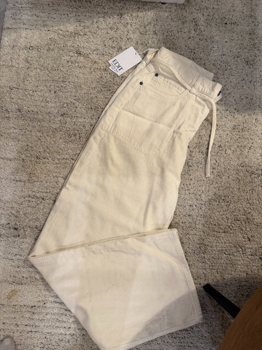 Edit by Jason Wu Wide Leg Pants Women's 28 Cream
